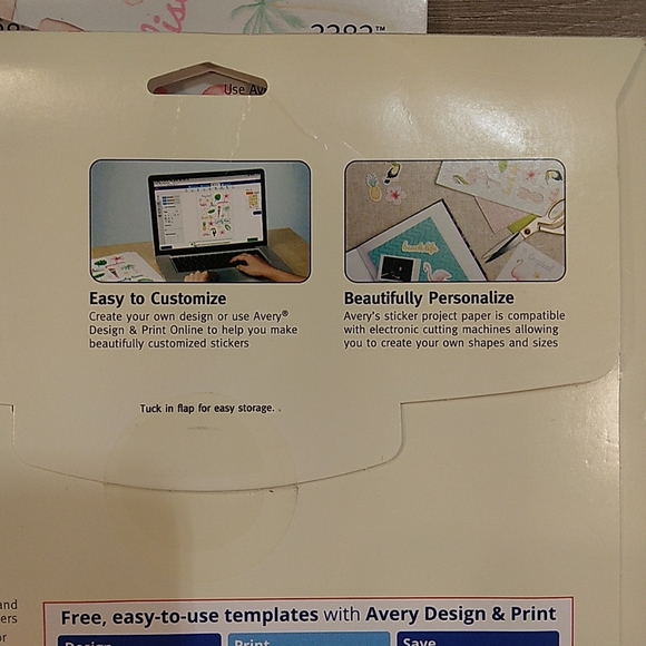 Lot Of 2 Avery Ink Jet Sticker Project Paper 3383 Sticker 15 Sheets 8 1/2 x 11" - Picture 6 of 9